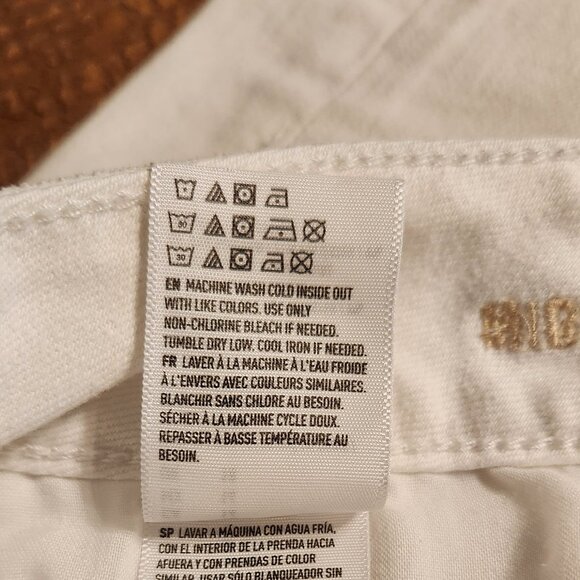 American Eagle Women's White Jean Shorts Size 14 - Picture 14 of 14